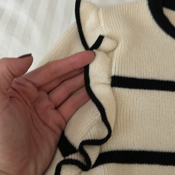 ***Stripe Ruffle Sweater - Picture 2 of 2